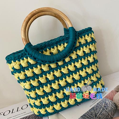 手工diy编织复古手挽女包礼品材料包手工毛线diy编织