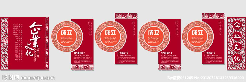 企业文化异形展板图片