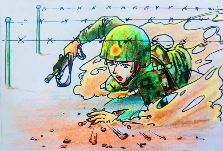 一组萌漫"画说"多彩军营生活