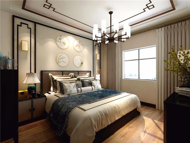 新中式装修样板间!141平三室,退休夫妻的舒适居所