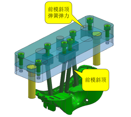 经典的前模斜顶加后模先复位结构解析--青华模具学院专业提供塑胶模具
