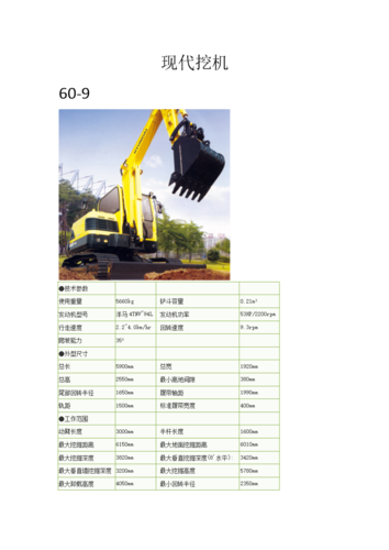 挖机型号大全.docx