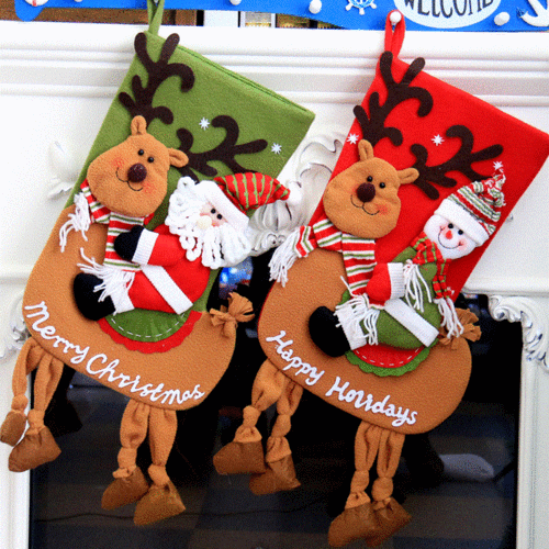 购客圣诞节礼物袋diy 幼儿园儿童手工活动材料包圣诞小鹿老人雪人diy