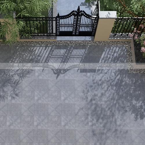 室外庭院 露台 院子地砖防滑防冻中式别墅花园瓷砖 仿古砖600x600