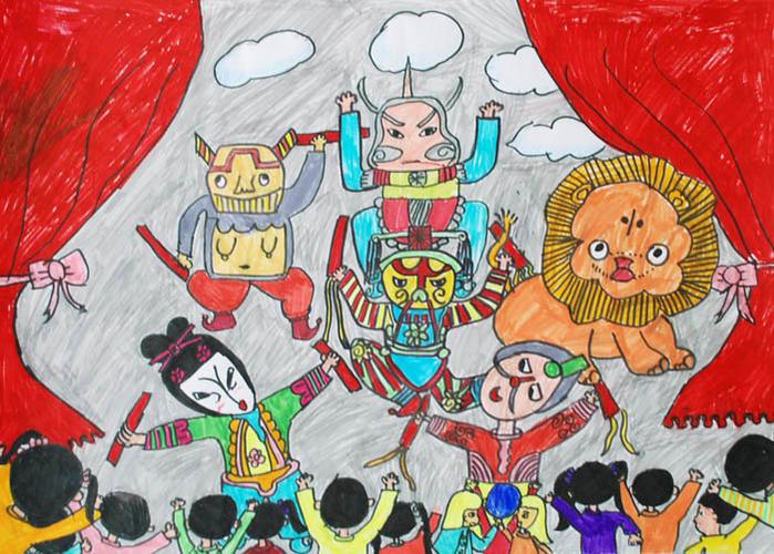 杨铭萱(10岁画) 荣获第十四届全国中小学生绘画,书法作品比赛一等奖