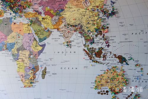 你从哪里来,就用图钉在地图上扎一下,光顾过他们农场的游客来自全世界