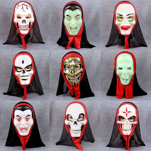 万圣节化妆舞会道具搞怪搞笑恐怖鬼脸恶魔鬼面具夜光