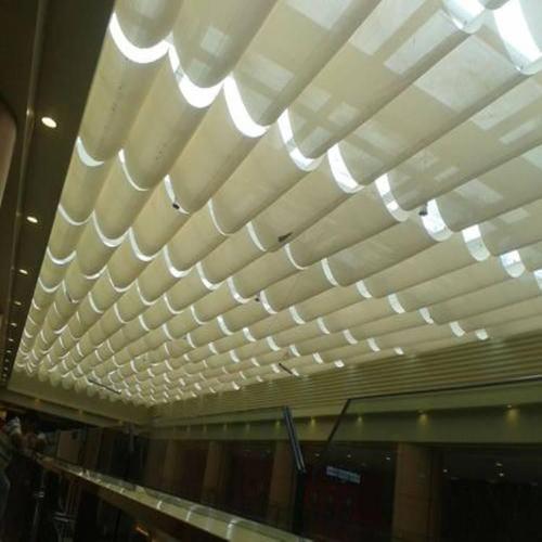 青岛烟台学校体育馆天棚帘商场展厅室内电动遮阳帘价格