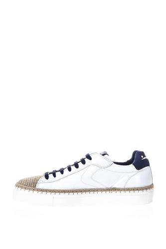 voile blanche whitee & blue amlafi jute & leather sneakers