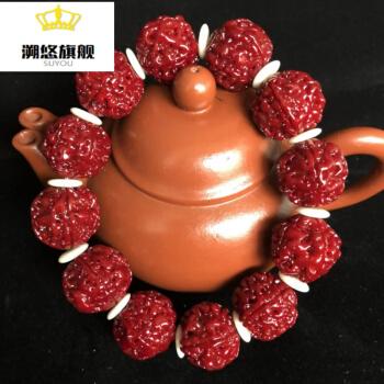 瓣六瓣金刚菩提子机刷包浆玉化金刚菩提手串机刷手串的五瓣白牛骨隔片