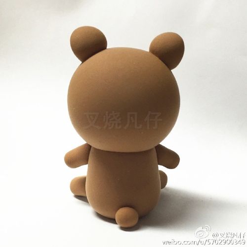 炒鸡可爱的粘土小棕熊玩偶做法