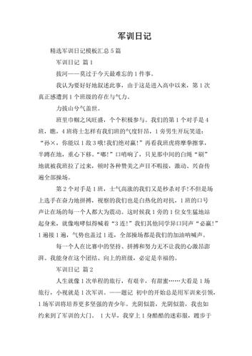 军训日记