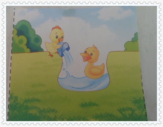 语言看图讲述活动小鸡和小鸭