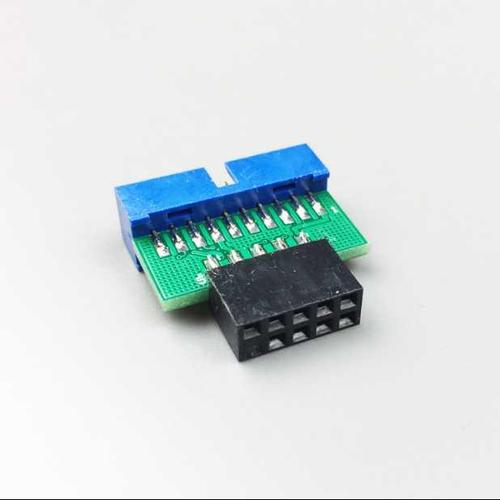 usb3.0九针接线图,usb3.0引脚定义图 0转usb2.0转接线19pin针母转主板9针公母