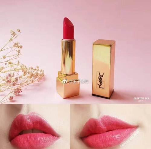 ysl 红标圣罗兰 斩男色 方管17号 珊瑚色