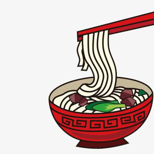 卡通面条吃面png