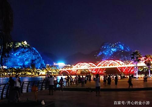 夏日的柳州金沙角,最美夜景 人工沙滩,本地人最爱去的