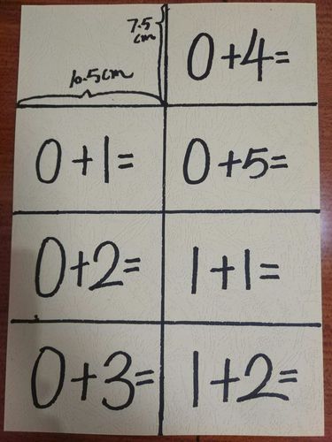 (可参考数学书32页,有5以内全部算式)
