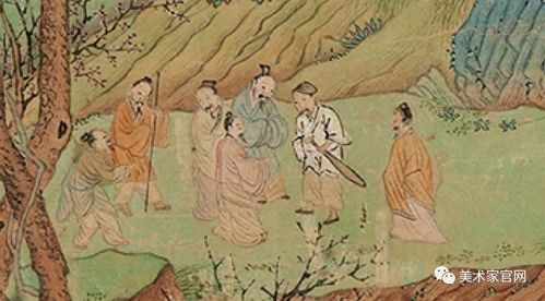 明-仇英《桃源图卷》(波士顿美术馆藏)第3段局部2