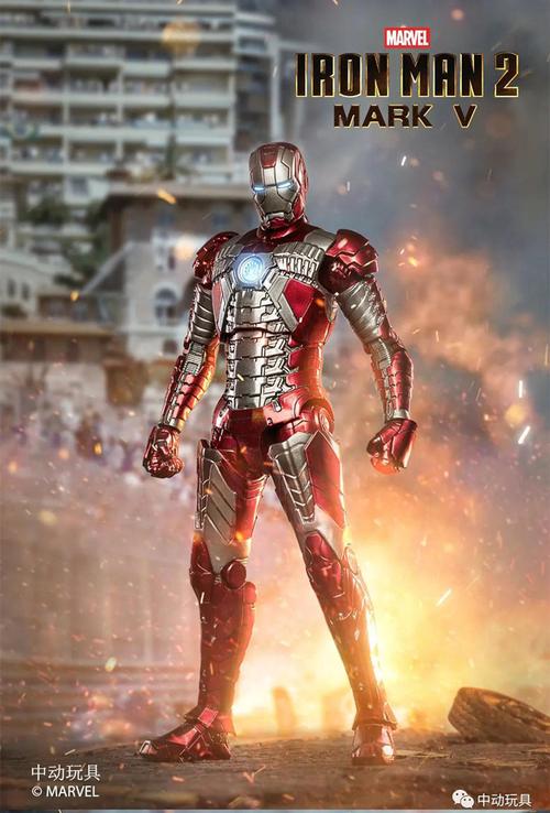 中动玩具钢铁侠手办发光版mk6马克4关节可动7寸漫威人偶2生日礼物
