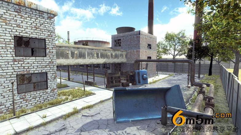unity废弃工厂场景模型abandoned factory scene 1.