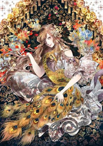 独特梦幻人物插画,画风绚丽又唯美
