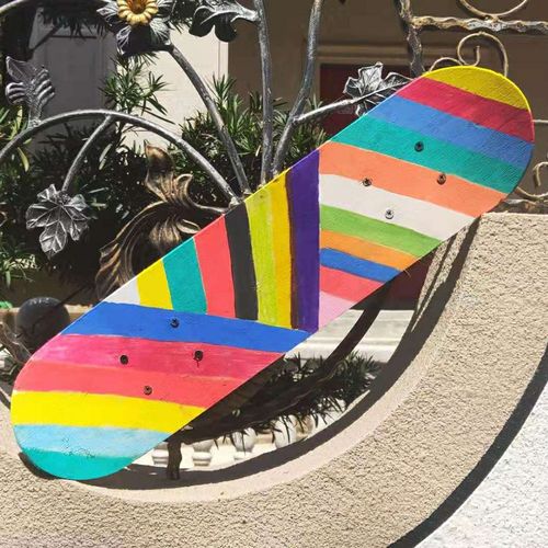 儿童滑板双面空白板面7层中国枫木原木色光板板面diy手绘装饰滑板