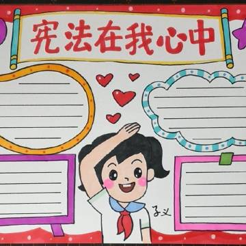 宪法的绘画的手抄报 关于书法的手抄报
