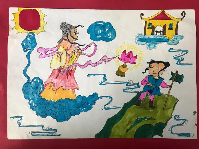 众兴实验小学西校区二年级开展"中国神话故事"绘画比赛