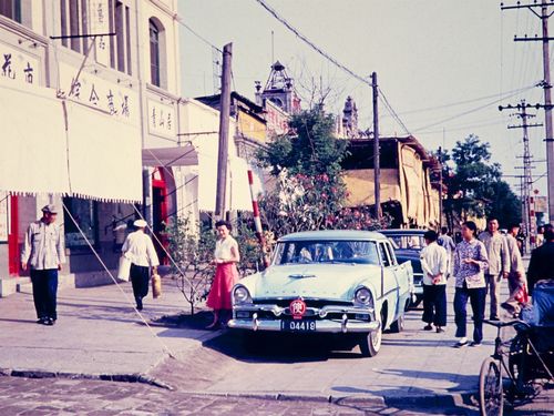 老照片彩色记忆1956年安静祥和的北京街景