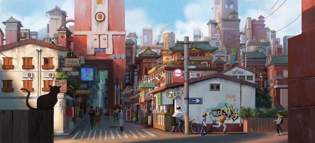 浮市一景|插画|商业插画|llnlnn - 原创作品 - 站酷 (zcool)