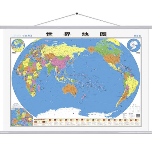 [醉染正版]单幅双面]世界地图中国地图挂图约1.1米x0.