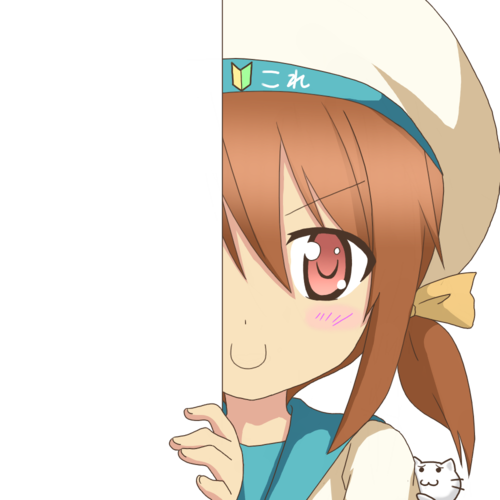 求一张人物从墙后探出头来的二次元图片