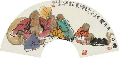 老北京的风俗画-马海方作品欣赏,马海方作品保真销售.