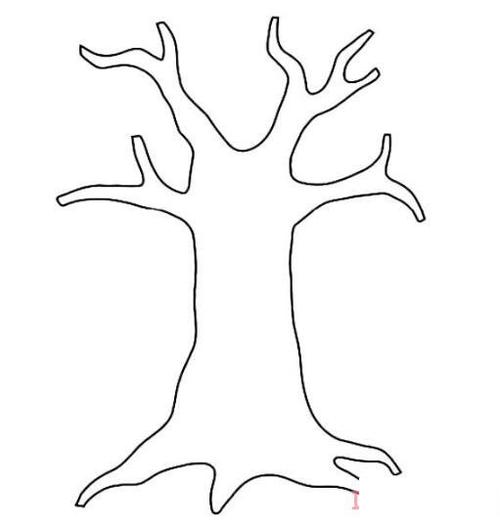 光秃秃大树怎么画简笔画图片简单