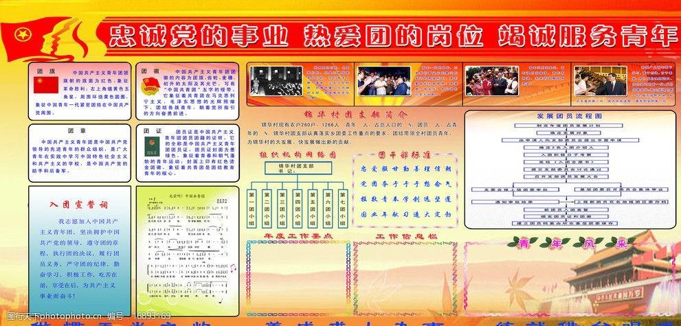 共青团展板图片