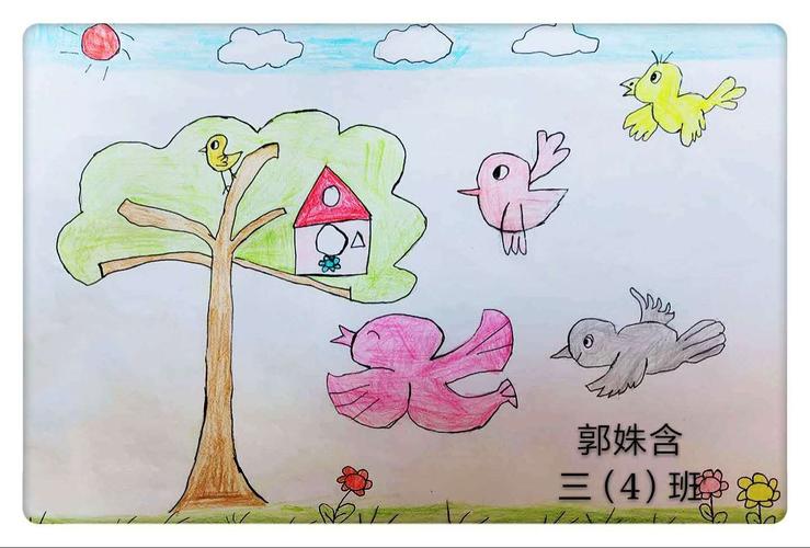 三年级美术作业《曲曲直直》作品欣赏