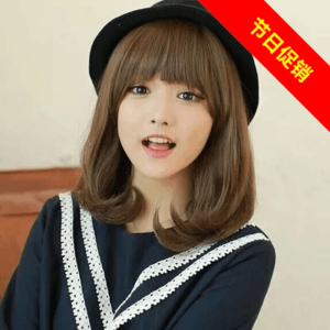 女孩模特短发齐刘海气质短直发梨花头卷发高温丝假发 主播假发
