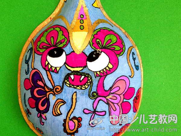 儿童画-马勺-《少儿画苑》第22届国际少儿书画大赛获奖作品