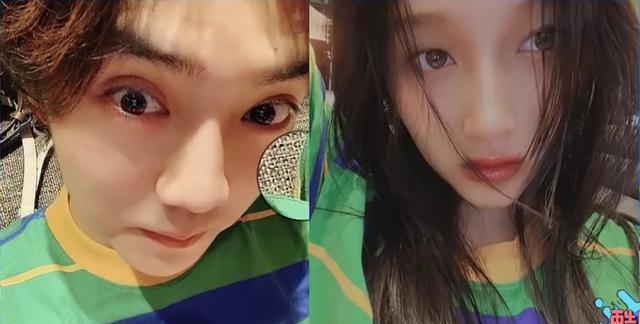 关晓彤晒激吻唇妆,穿情侣同款,发文回怼鹿晗粉丝:wow……so……?