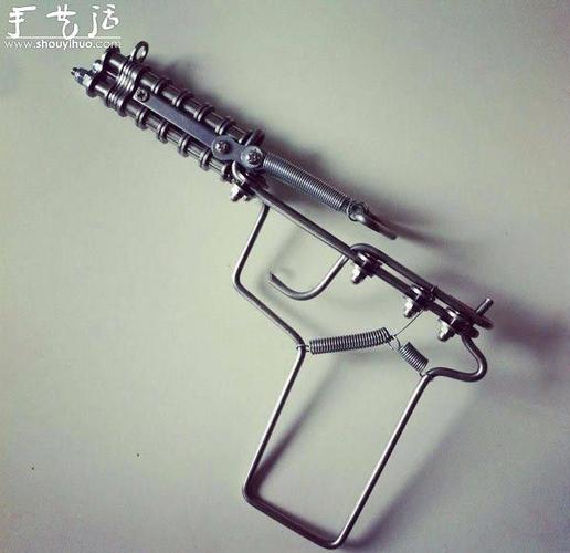 自行车链条diy的手枪 - 手艺活-diy手工制作 www.shouyihuo.com
