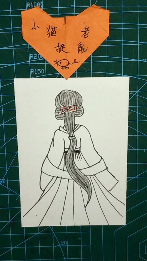 精 简笔画:古代的女子背影都是那么美