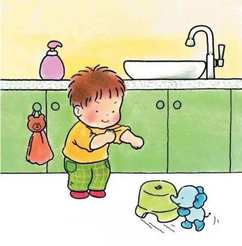 洗手卷袖子简笔画