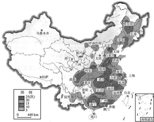 中国自然灾害分布图