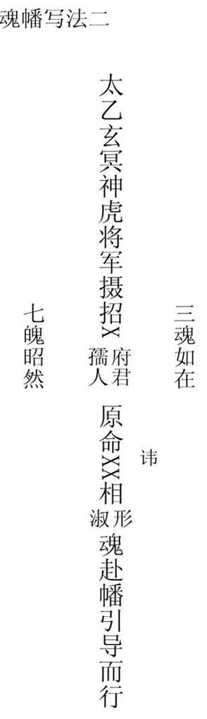 丧葬牌位幡铭旌的写法