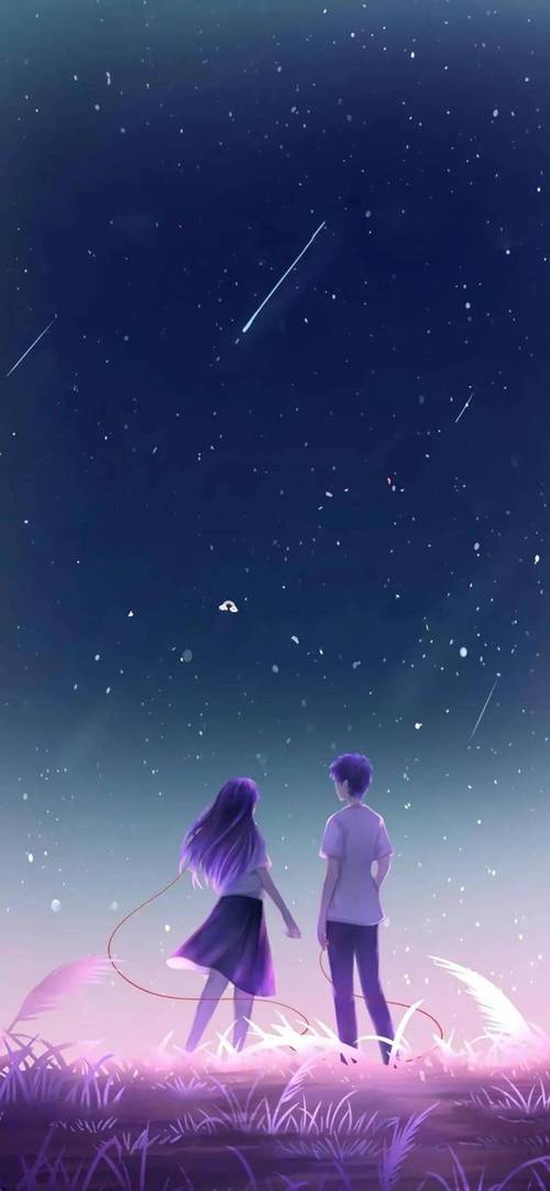 快抱走·唯美星空动漫壁纸|星空下的你我