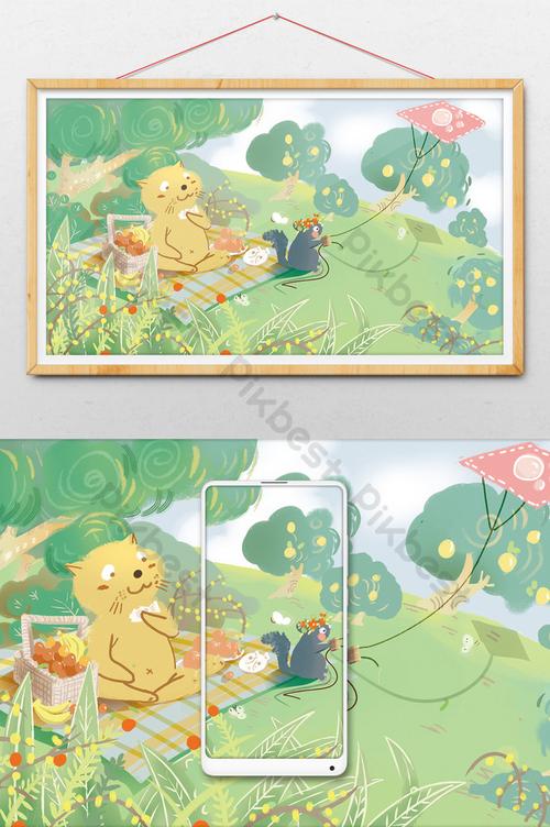 fresh and beautiful tourist picnic animal spring t