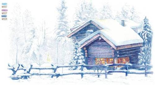 教你用彩铅画出关于冬天的记忆