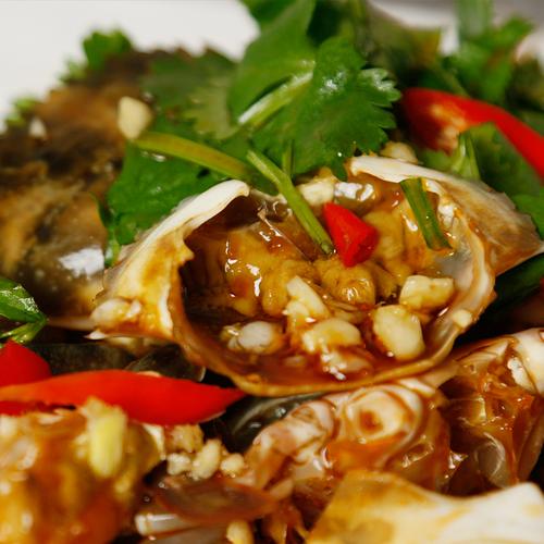 潮汕生腌海蟹呛蟹醉蟹酱蟹罐头网红低脂懒人青蟹