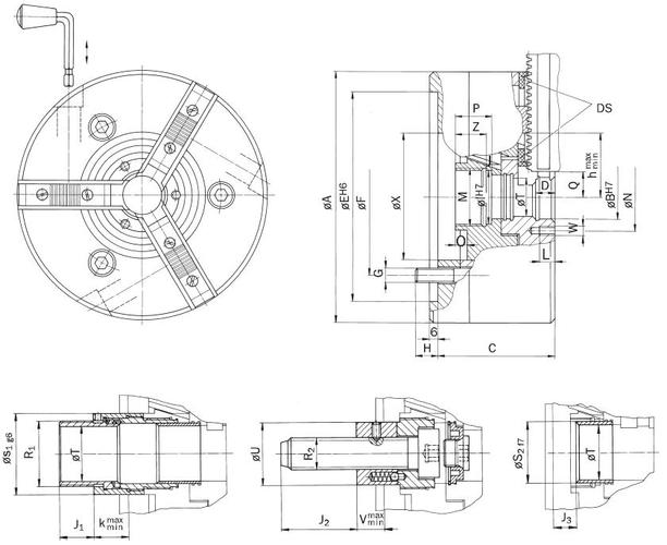 求三爪卡盘cad图纸.谢谢.高分!完整点哈!